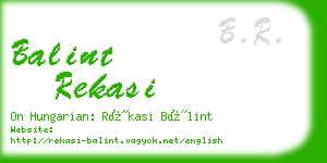 balint rekasi business card